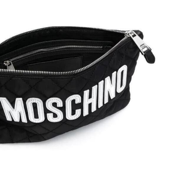 New 💯 Authentic Moschino quilted logo clutch bag - Picture 12 of 13